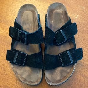 Authentic Birkenstocks 37 Black Suede